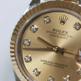 2025 Rolex Datejust 31 Champagne Diamonds Dial Fluted Jubilee Two Tone YG Ref. 278273 A001752