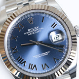2026 Rolex Datejust 41 Bright Blue Dial Fluted Jubilee Ref. 126334 A001865
