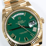 2025 Rolex Daydate 40 Green Dial Yellow Gold Ref. 228238
