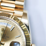 2023 Rolex Daydate 40 Yellow Gold Champagne Index Ref. 228238 A000982