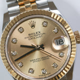 2025 Rolex Datejust 31 Champagne Diamonds Dial Fluted Jubilee Two Tone YG Ref. 278273 A001752