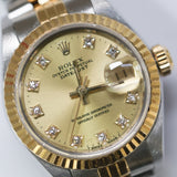 Rolex Lady Datejust 26 Champagne Diamonds Dial Two Tone Yellow Gold Ref. 69173G A001837