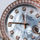 2026 Rolex Datejust 28 MOP Diamonds Dial Diamonds Bezel Jubilee 2T RG Ref. 279381RBR A001550