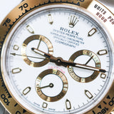 2021 Rolex Daytona White Dial 2T YG Ref. 116503 A001618