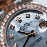 2026 Rolex Datejust 28 MOP Diamonds Dial Diamonds Bezel Jubilee 2T RG Ref. 279381RBR A001550