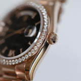 2025 Rolex Daydate 36 Eisenkiesel Diamonds Dial Rose Gold Ref. 128345RBR A001872