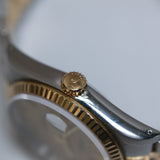 1989 Rolex Datejust 36 Champagne Mosaic Linen  Dial Fluted Jubilee Two Tone YG Ref. 16233 A001851
