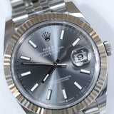 2024 Rolex Datejust 41 Slate Dial Fluted Jubilee Ref. 126334 A001877