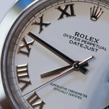 2025 Rolex Datejust 41 White Roman Numerals Dial Smooth Oyster Ref. 126300 B00243
