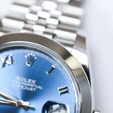 2023 Rolex Datejust 41 Azzurro Blue Smooth Jubilee Ref. 126300 A001111