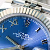 2022 Rolex Datejust 41 Blue Dial Fluted Jubilee