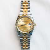 2025 Rolex Datejust 36 Champagne Diamonds Dial Ref. 126233