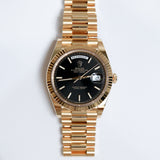 2026 Rolex Daydate 40 Black Index Dial Yellow Gold Ref. 228238 A001859