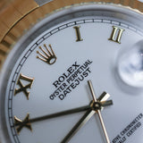 1998 Rolex Datejust 36 White Roman Numerals Dial Two Tone YG Ref. 16233 A001912
