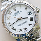 2022 Rolex Datejust 31 White Dial Fluted Jubilee