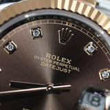 2026 Rolex Datejust 41 Chocolate Diamonds Dial Fluted Jubilee 2T RG Ref. 126331 A001521