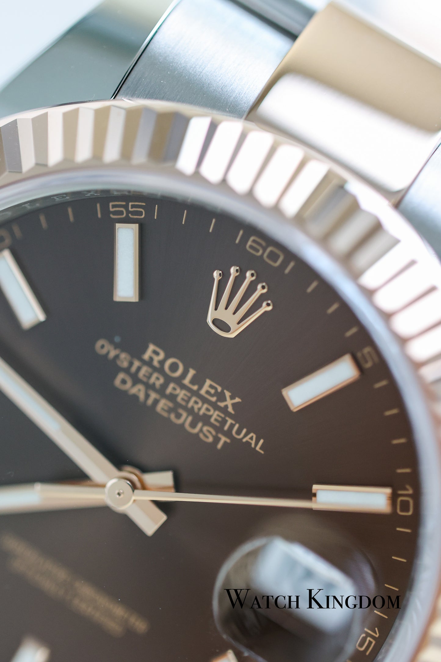 2023 Rolex Datejust 41 Chocolate Dial Fluted Oyster Two Tone RG
