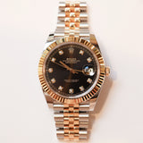 2026 Rolex Datejust 41 Black Diamonds Dial Fluted Jubilee Two Tone YG Ref. 126333 B00280