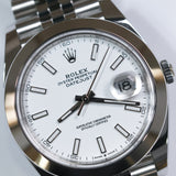 2026 Rolex Datejust 41 White Index Dial Smooth Jubilee Ref. 126300 A001758