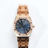 2024 Audemars Piguet Royal Oak 34 Blue Diamond Ref. 77451OR.ZZ.1361OR.03 A001166