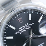 2019 Rolex Datejust 36 Smooth Oyster Black Dial Ref. 126200 A001666