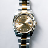 2025 Rolex Datejust 41mm 2T Champagne Index Ref. 126333 B00324