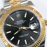 2024 Rolex Datejust 41 Black Index Dial Two Tone YG Ref. 126333 A001801