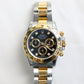 2022 Rolex Daytona Black Diamonds Dial Two Tone Yellow Gold