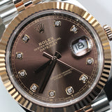 2025 Rolex DateJust 41 Chocolate Diamond Dial Ref. 126331