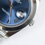 2026 Rolex Datejust 41 Blue Roman Numerals Dial Smooth Jubilee Ref. 126300 A001686