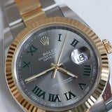 2025 Rolex Datejust 41 Fluted Oyster Two Tone YG "Wimbledon" Ref. 126333 A001924