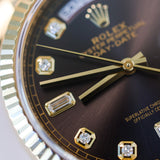 2022 Rolex Daydate 36 Dark Grey Diamonds Dial Yellow Gold