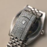 2022 Rolex Datejust 41 Full Iced Out Stainless Steel