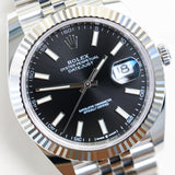 2023 Rolex Datejust 41 Black Dial Fluted Jubilee