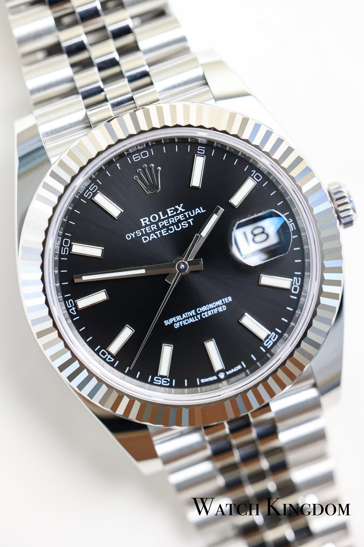 2023 Rolex Datejust 41 Black Dial Fluted Jubilee