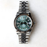 2024 Rolex Sky Dweller Mint Green Dial Fluted Jubilee