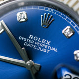 2022 Rolex Datejust 41 Blue Diamonds Dial Fluted Jubilee