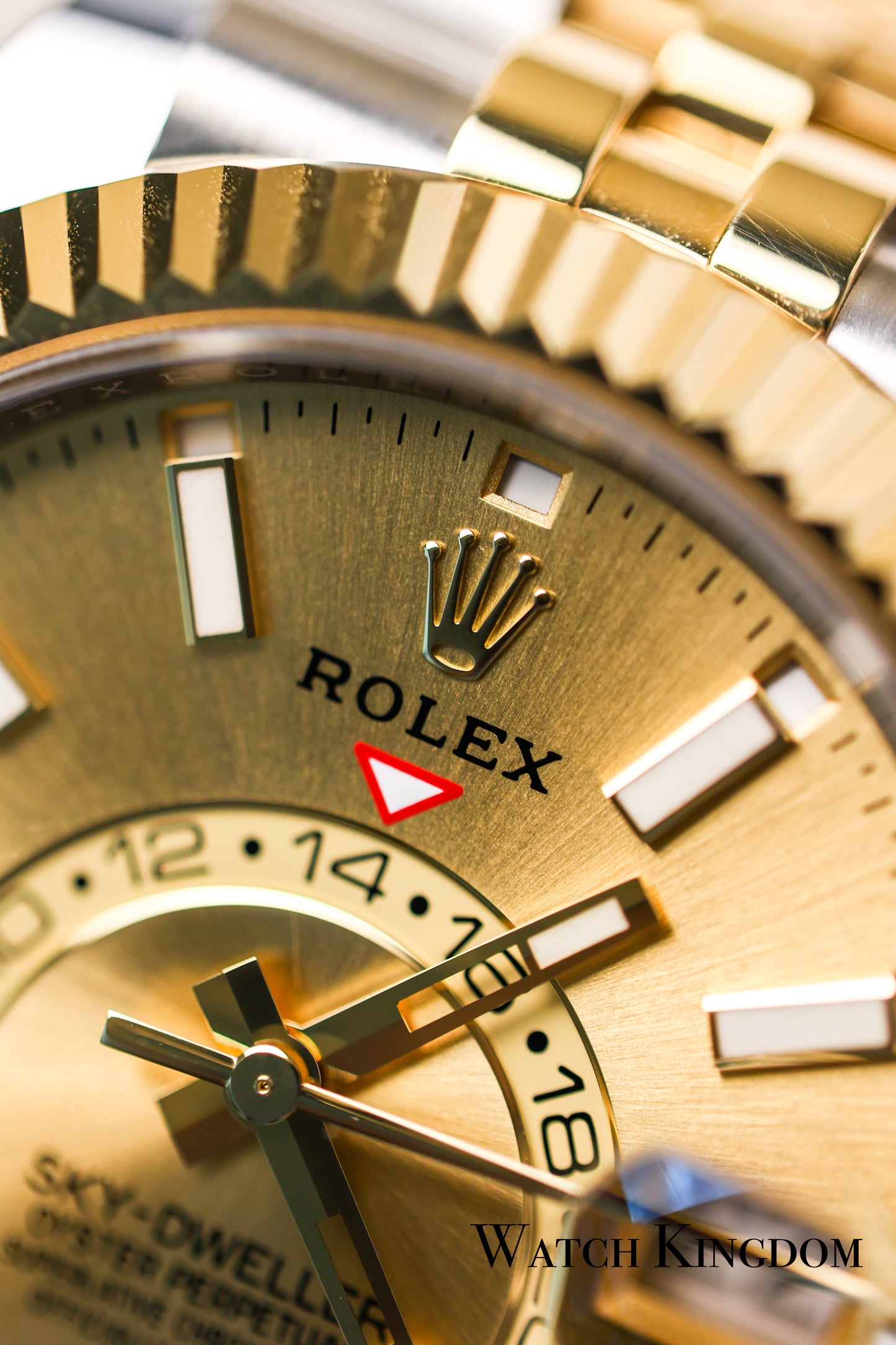 2023 Sky Dweller Champagne Dial Fluted Jubilee Two Tone Yellow Gold