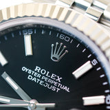 2023 Rolex Datejust 41 Black Dial Fluted Jubilee