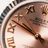 2023 Rolex Datejust 31 Rose-Color Dial Fluted Jubilee Two Tone Rose Gold