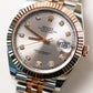 2023 Rolex Datejust 41 Sundust Diamonds Dial Fluted Jubilee Two Tone Rose Gold