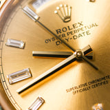 2023 Rolex Daydate 40 Champagne Diamonds Dial Yellow Gold