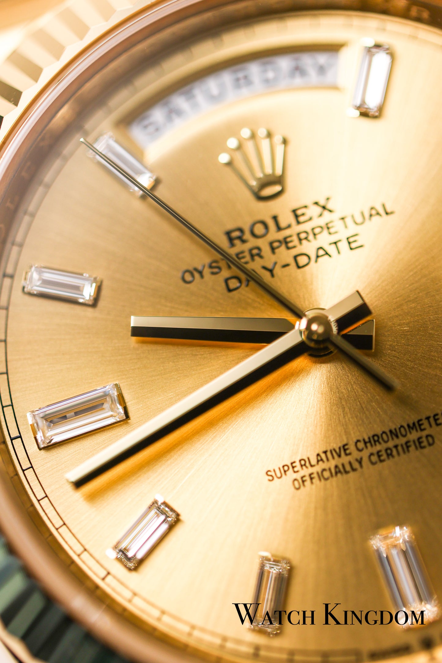2023 Rolex Daydate 40 Champagne Diamonds Dial Yellow Gold
