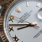 2023 Rolex Datejust 36 White Dial Fluted Jubilee Two Tone Rose Gold