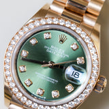 2023 Rolex Datejust 28 Green Dial RG 279135RBR