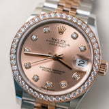 2023 Rolex Datejust 31 Rose Color Dial Fluted Two Tone Rose Gold