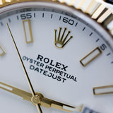 2023 Rolex Datejust 41 White Dial Fluted Jubilee Two Tone YG