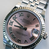 2023 Rolex Datejust 31 Pink Dial Fluted Jubilee