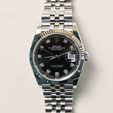 2023 Rolex Datejust 36 Black Dial Fluted Jubilee