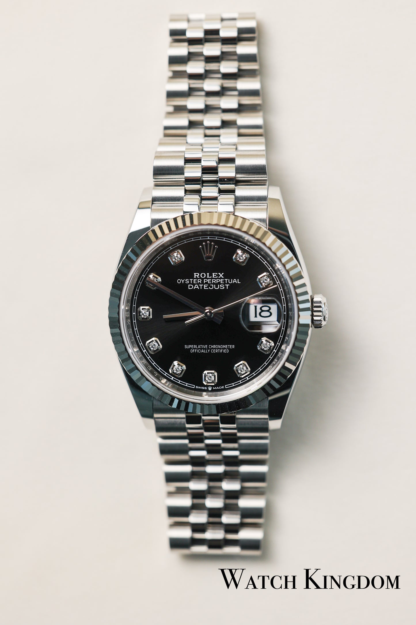 2023 Rolex Datejust 36 Black Dial Fluted Jubilee